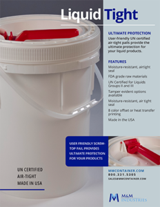 Preview Liquid Pail Sales Sheet