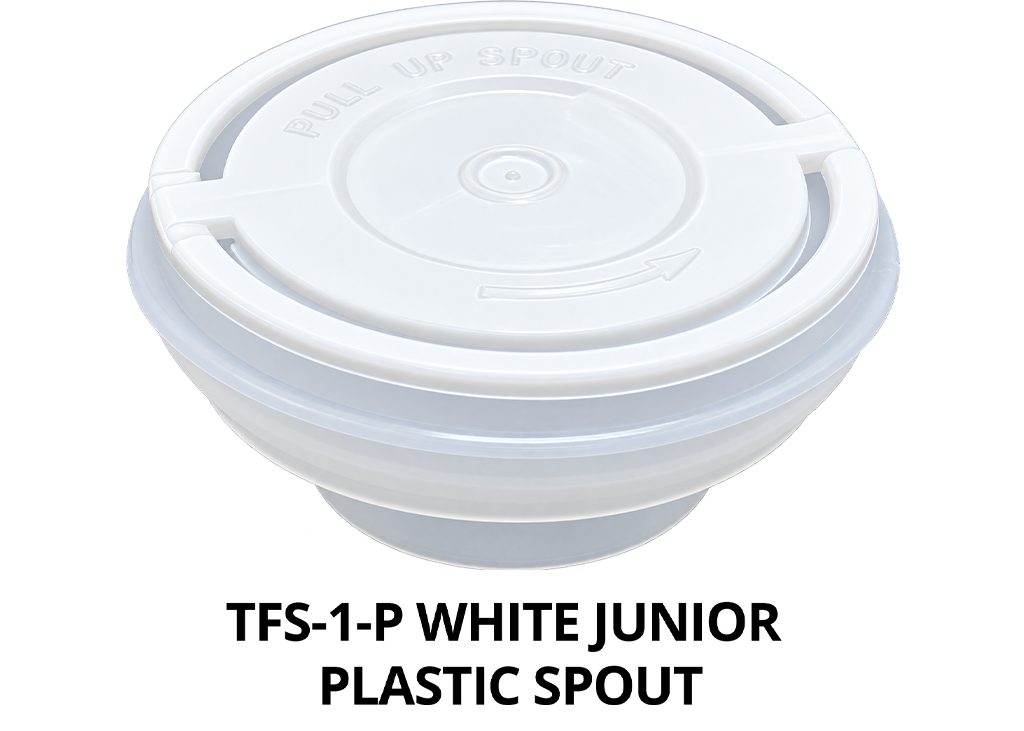 TFS-1-P white junior plastic pull-up spout lid