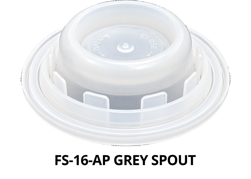 FS-16-AP grey spout plastic lid with open-close mechanism