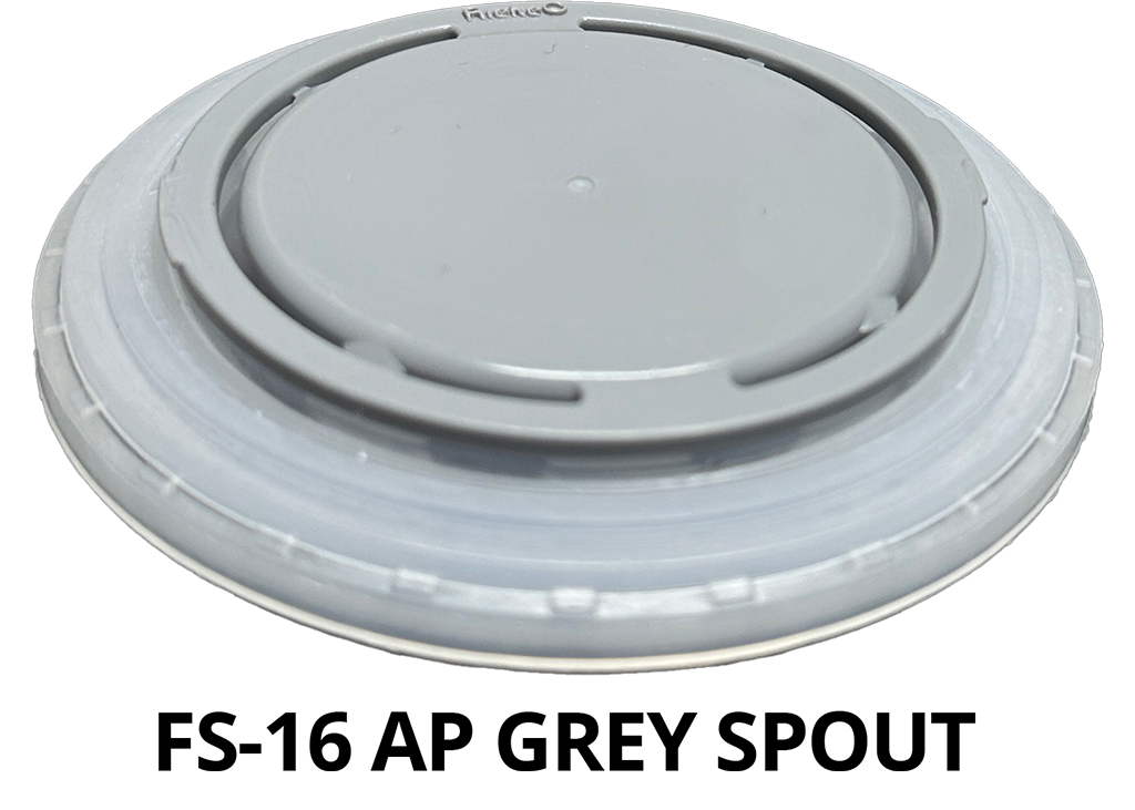 FS-16 AP grey plastic spout lid top view